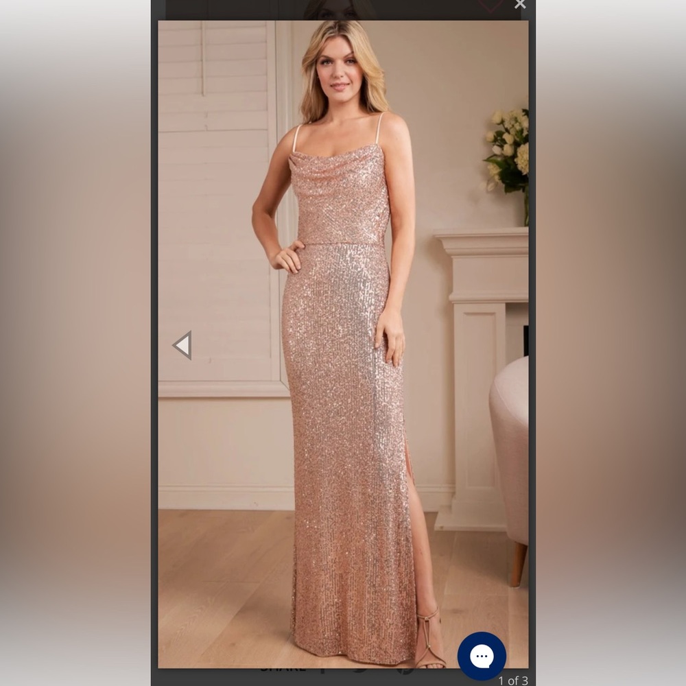 B2 Jasmine Gold Sequin Gown